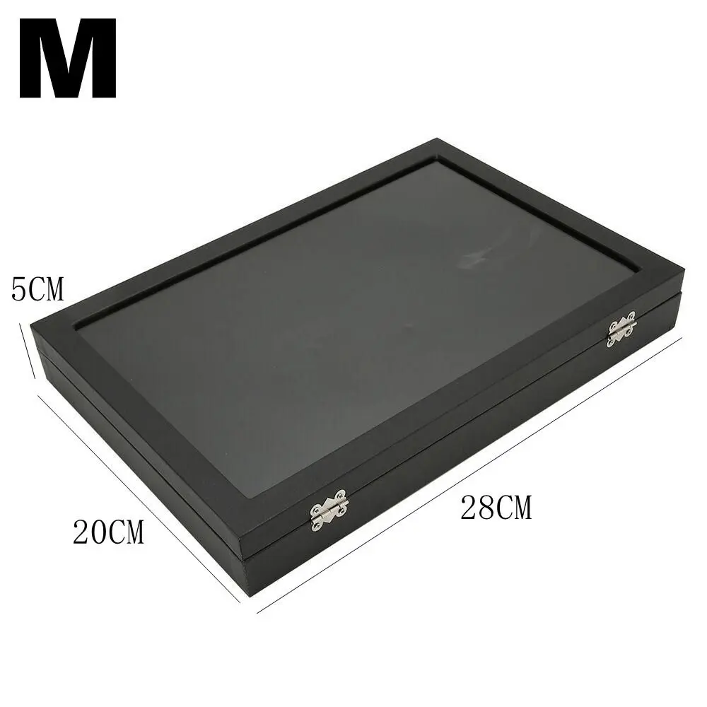 Pin Medal Display Case Badge Storage Box Transparent Dustproof Pin Shadow Box For Military Medal Jewelr
