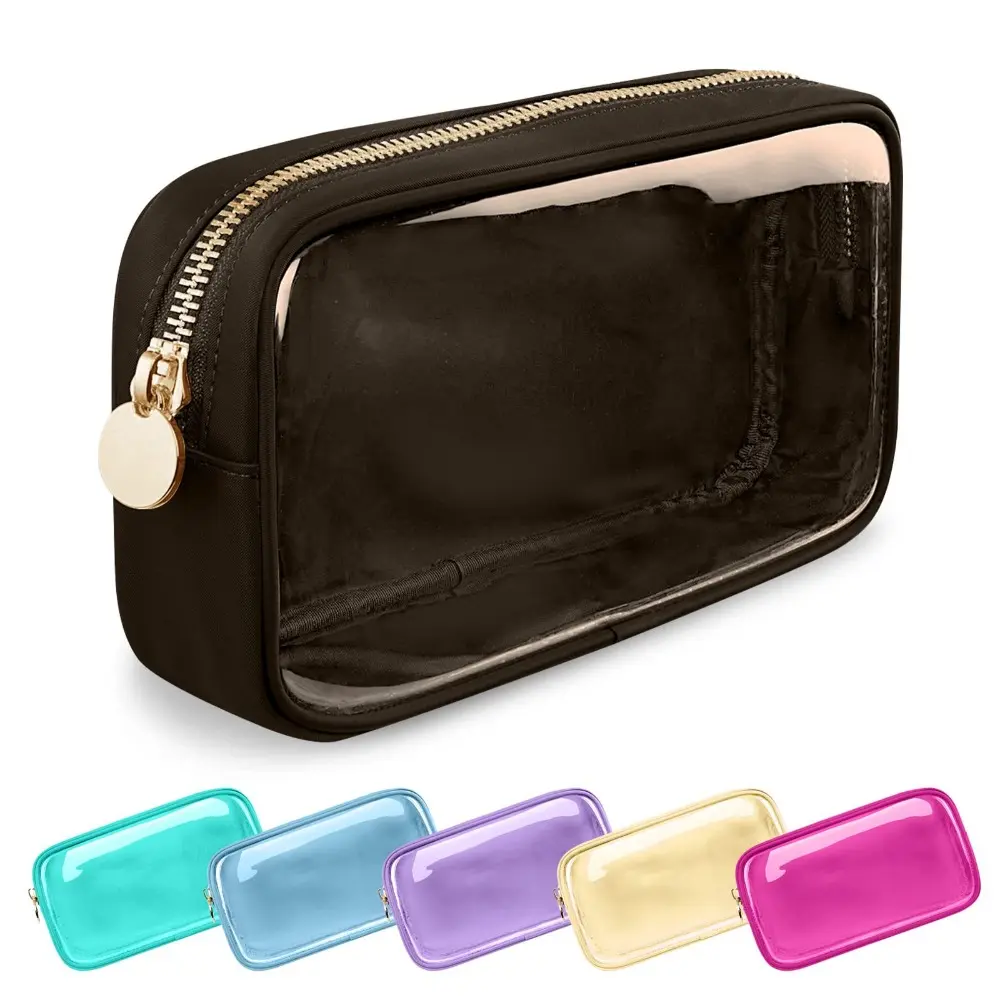 Transparent Nylon Makeup Bag Travel Bag Wash Bag Cosmetics Zipper Bag Makeup Storage Box Ladies and Girls