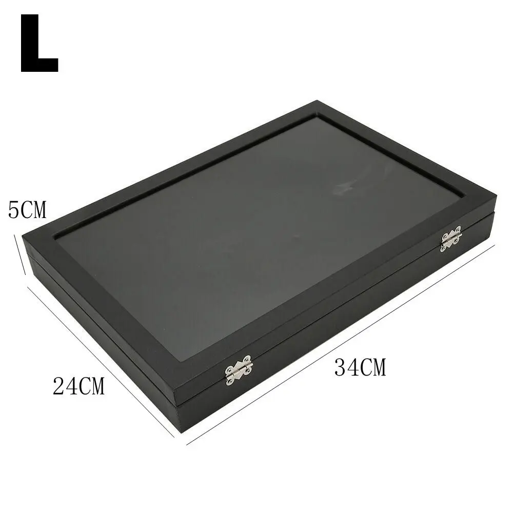Pin Medal Display Case Badge Storage Box Transparent Dustproof Pin Shadow Box For Military Medal Jewelr