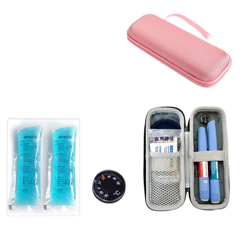 Durable EVA Insulin Cooling Bag Waterproof Thermal Insulated Insulin Cooler with Gel Glaciated Cold Storage Bag Diabetics