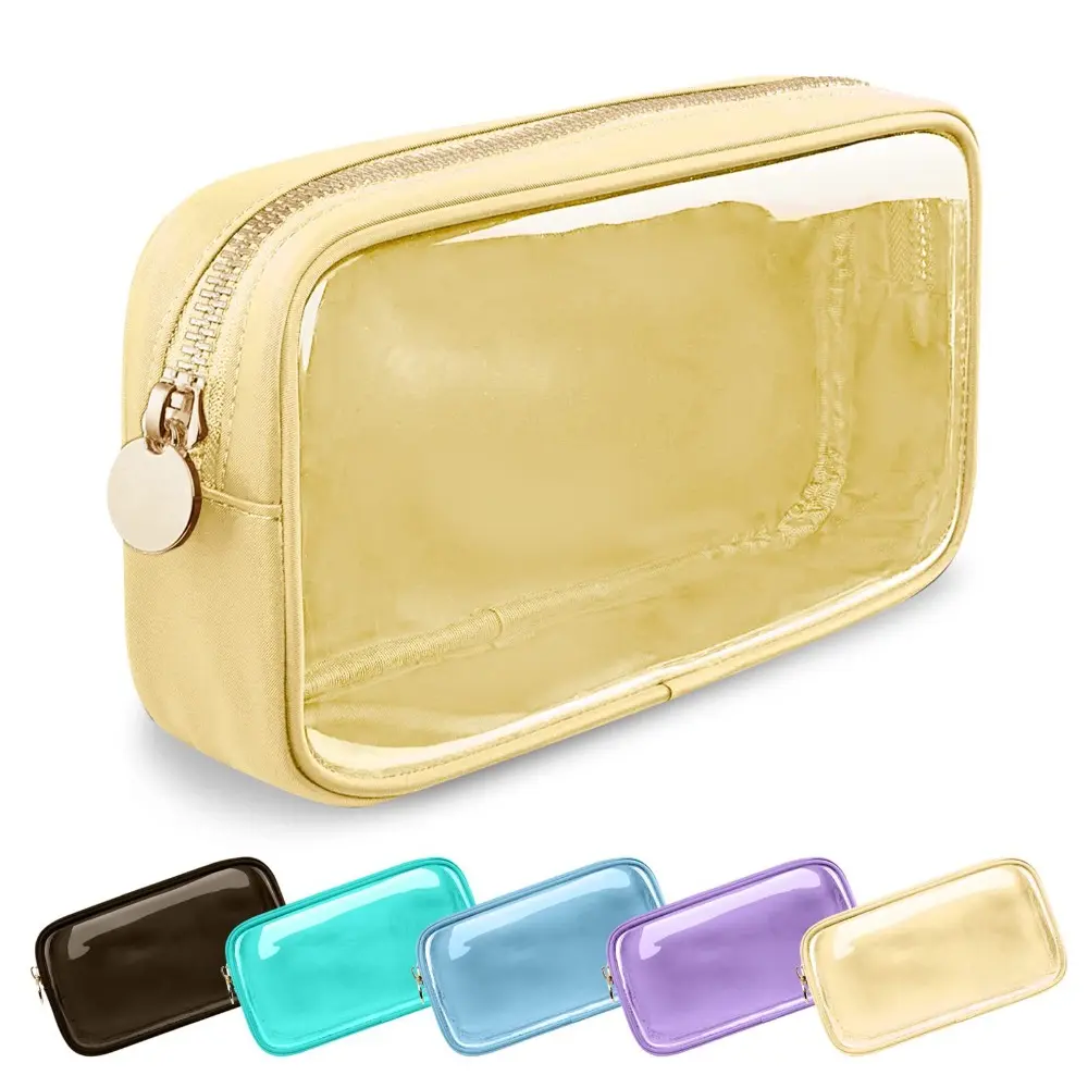 Transparent Nylon Makeup Bag Travel Bag Wash Bag Cosmetics Zipper Bag Makeup Storage Box Ladies and Girls