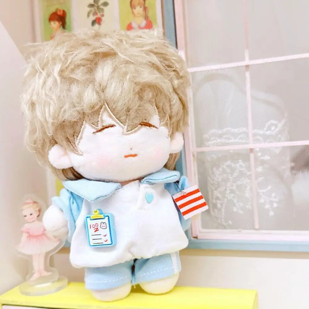 10cm Doll Clothes Gift Playing House Blue Pink T-shirt Pants Set Photo Prop Cosplay Doll Crawling Suit Cotton Stuffed Doll