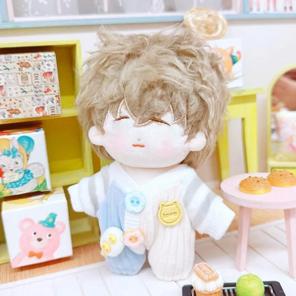 10cm Doll Clothes Gift Playing House Blue Pink T-shirt Pants Set Photo Prop Cosplay Doll Crawling Suit Cotton Stuffed Doll