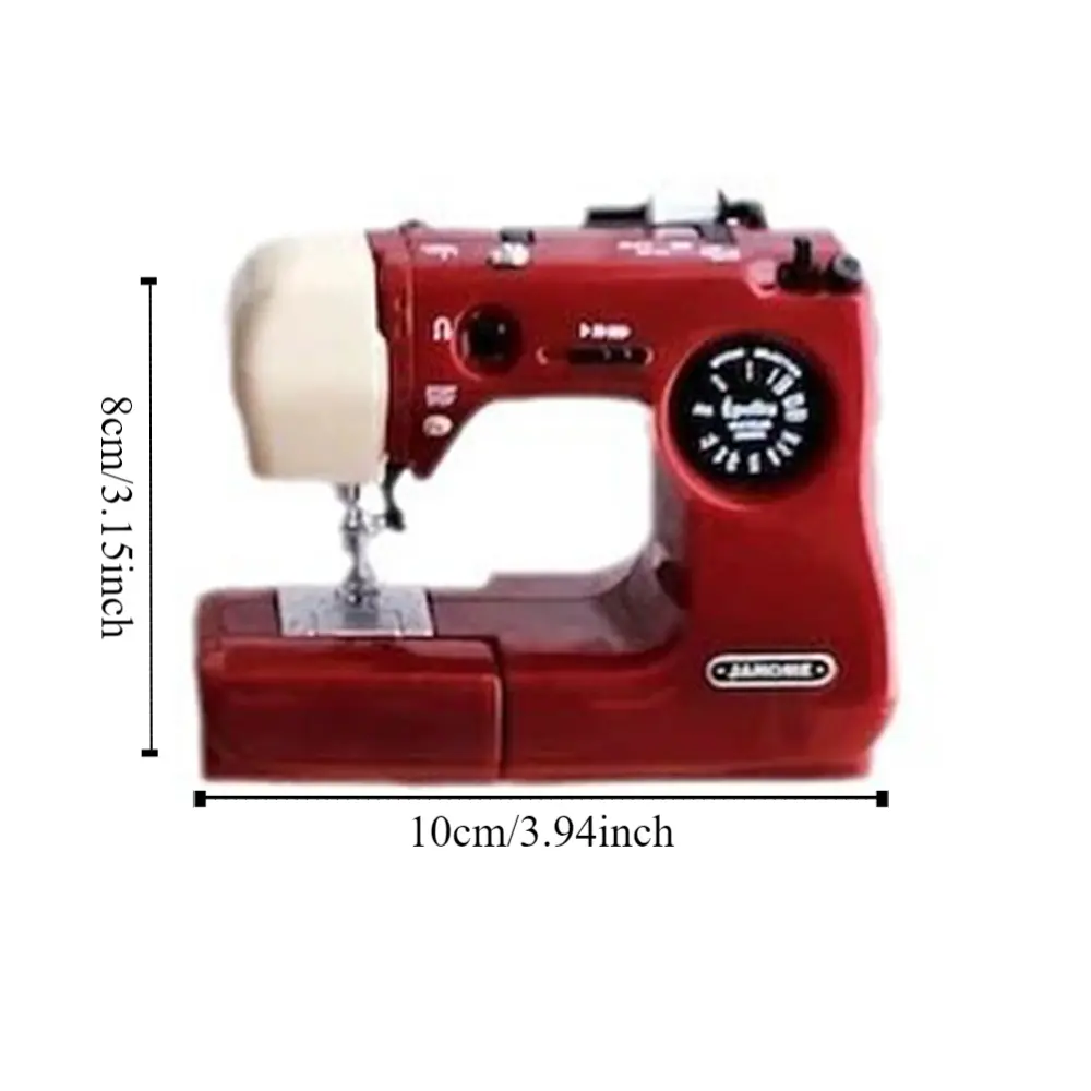 Portable Sewing Machine Mini Electric Household Crafting Mending Overlock 12 Stitches with Presser Foot Pedal For Beginners