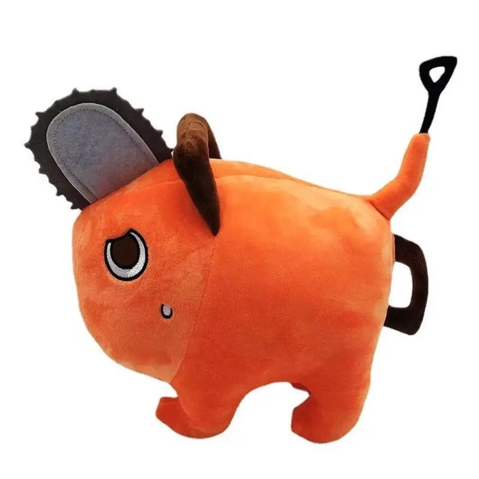 25/40cm Anime Chainsaw Man Dolls Plush Toy Cartoon Pochita Orange Dog Pillow Stuffed Soft Toy for Kids Birthday Gift