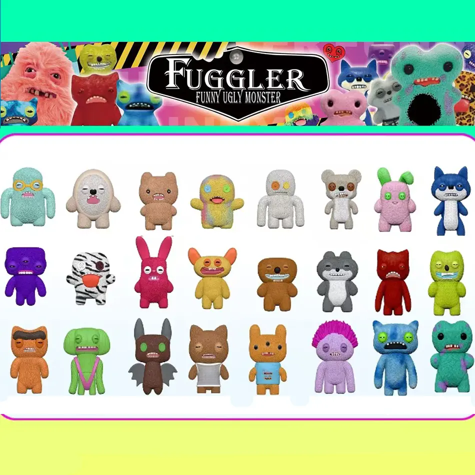 Fuggler Tooth Doll Monster Ugly Cute Monster Funny Doll Valentine Day Love Monster couple Holiday birthday gift decoration