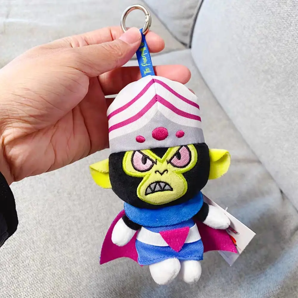 Original Anime Powerpuff Girls Mojo Jojo Plush Doll Kawaii Students Schoolbag  Cartoon Decoration Accessories Toys Girls Gifts