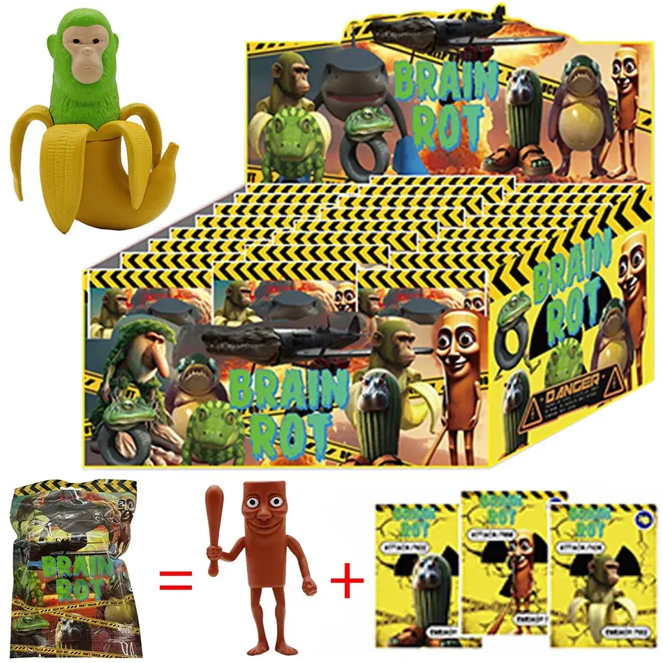 Tung Tung Tung  Sahur Blind box Figuras Brainrot Wooden Stick Creative Toys Desktop Decoration Collection Funny Doll Toy