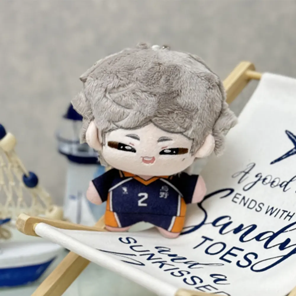 12cm Kawaii Haikyuu Plush Toy Volleyball Stuffed Anime Doll Hinata Shoyo Tobio Kageyama Yu Nishinoya for Fans Kids Birthday Gift