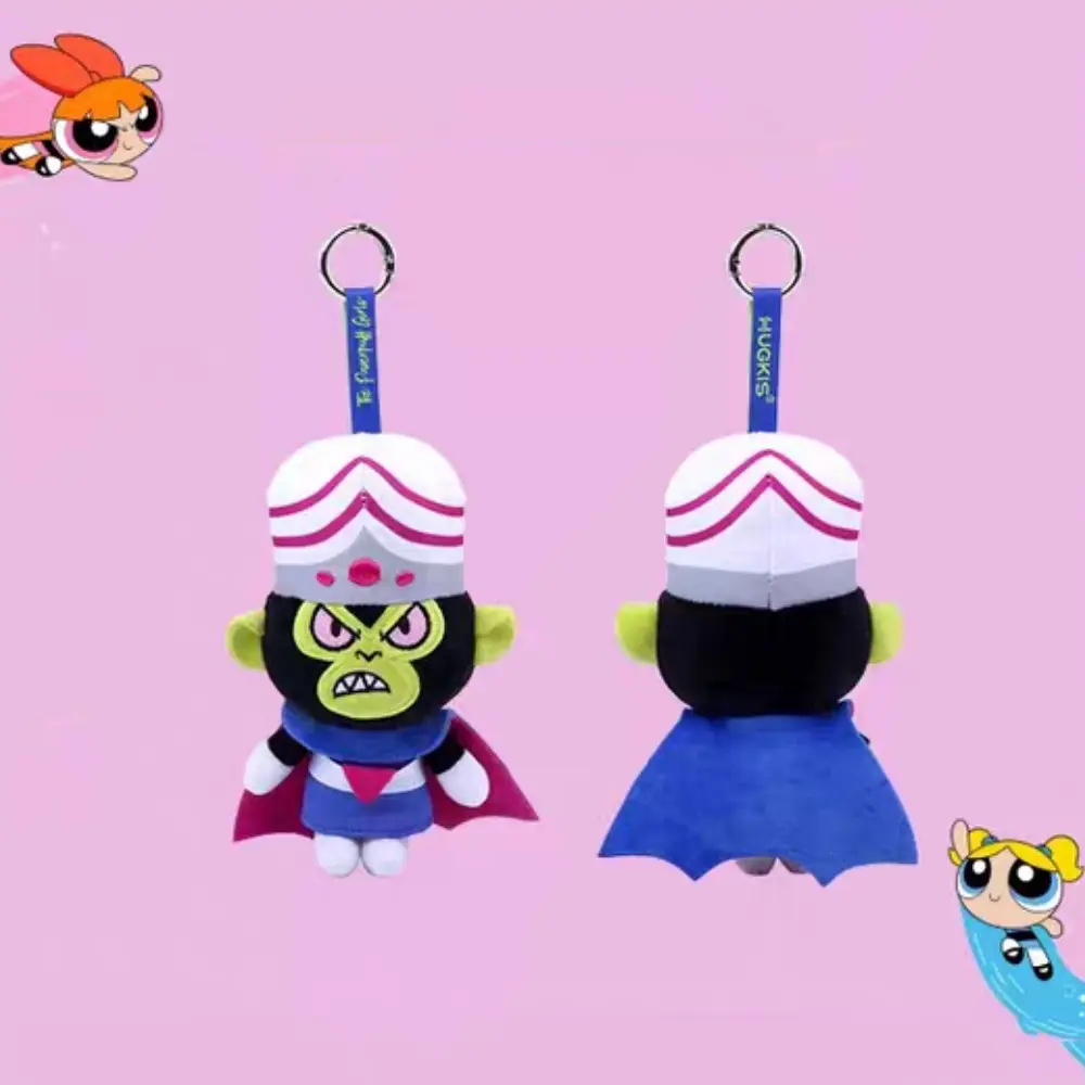 Original Anime Powerpuff Girls Mojo Jojo Plush Doll Kawaii Students Schoolbag  Cartoon Decoration Accessories Toys Girls Gifts