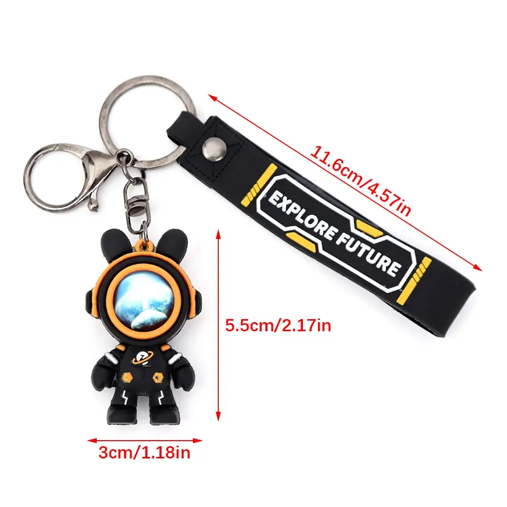Lightning Bear Keychain Fashion Cartoon Cute Star Bear Astronaut Doll Bag Pendant Accessories Couple Jewelry Gifts Birthday