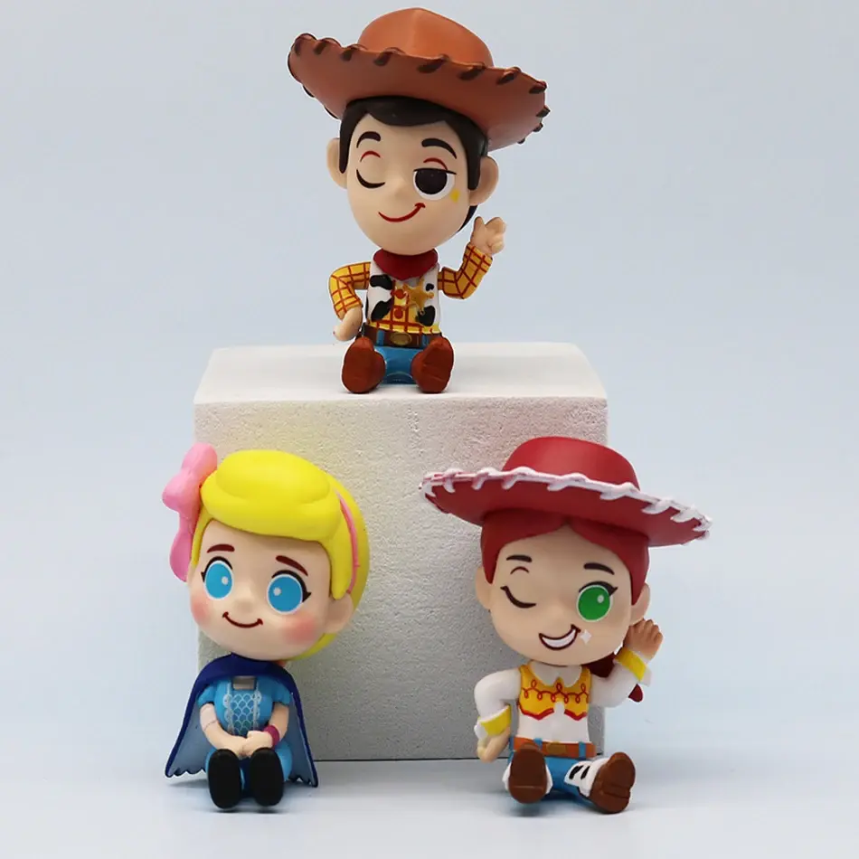 Anime Toy Story Cute Woody Buzz Lightyear Doll Couple Bag Pendant Key Chain Jewelry Toy Gifts