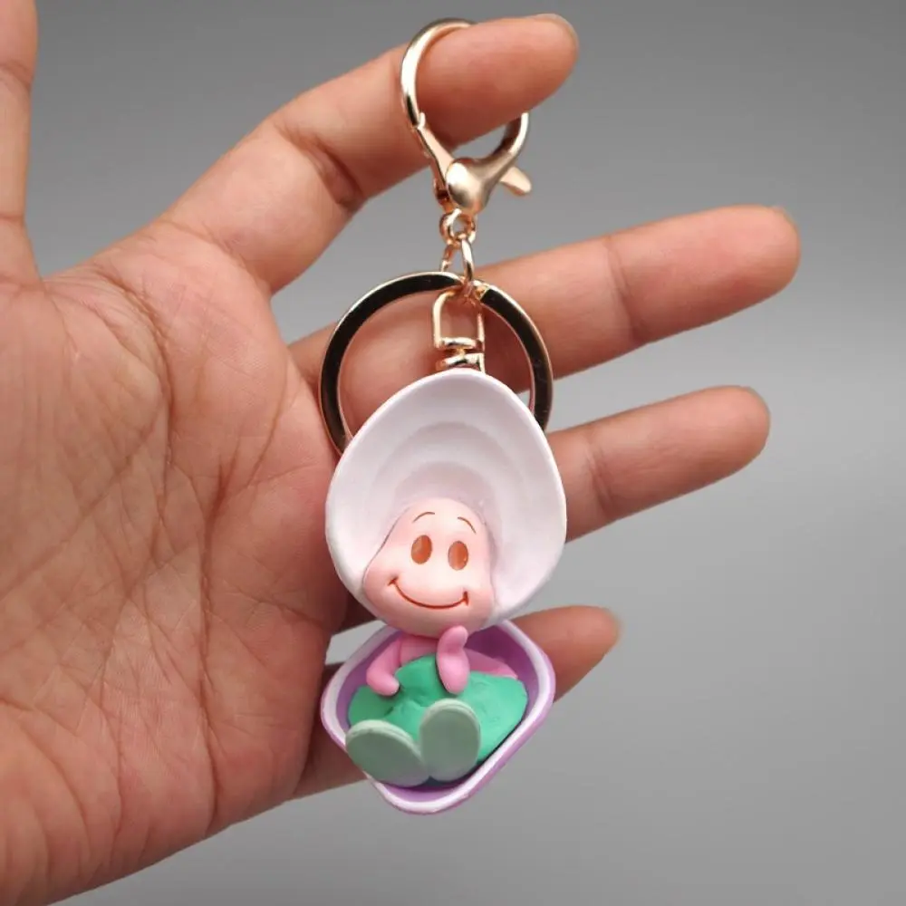 kawaii Disney Oyster Baby Key chains Creative Shell Doll bag cartoon pendants gifts Children's anime toys Friend's birthday gift
