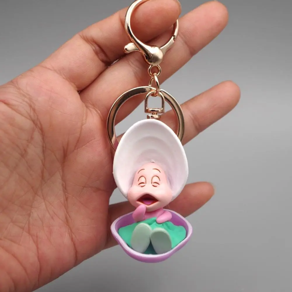kawaii Disney Oyster Baby Key chains Creative Shell Doll bag cartoon pendants gifts Children's anime toys Friend's birthday gift