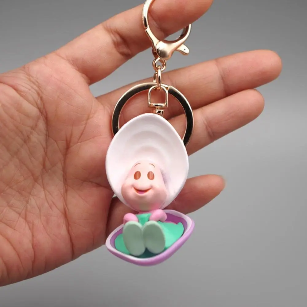 kawaii Disney Oyster Baby Key chains Creative Shell Doll bag cartoon pendants gifts Children's anime toys Friend's birthday gift