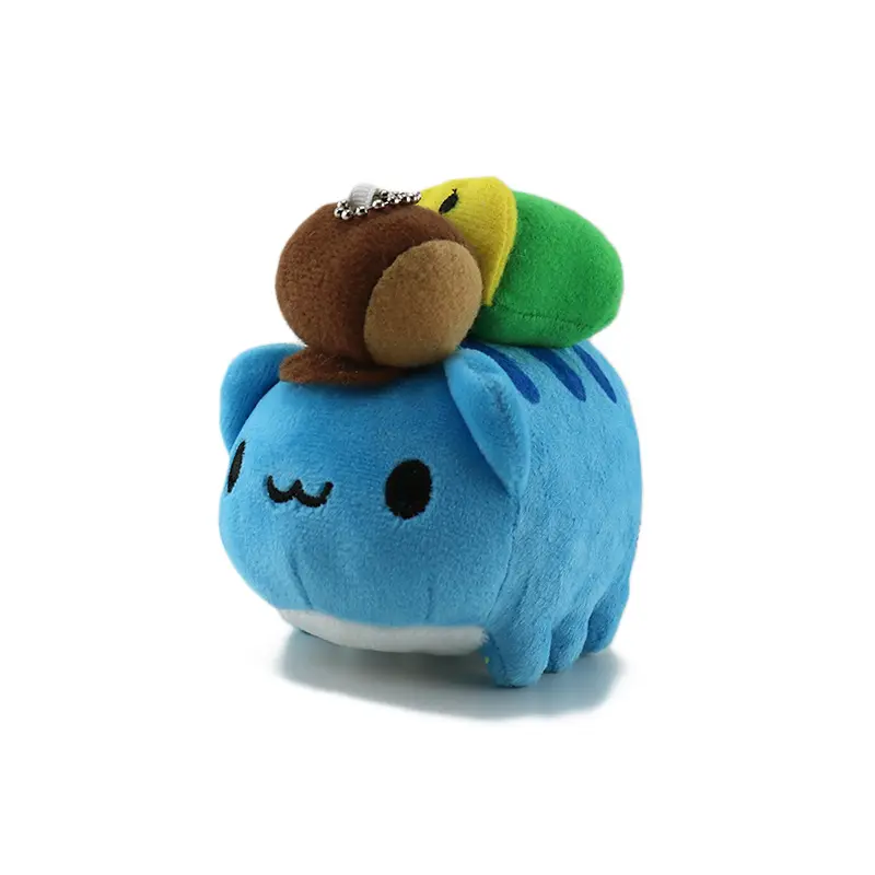 Bugcat Capoo Plush Toys Keychain Cute Blue Caterpillar Soft Stuffed Animal Bag Accessory Pendant Ideal Birthday Gift