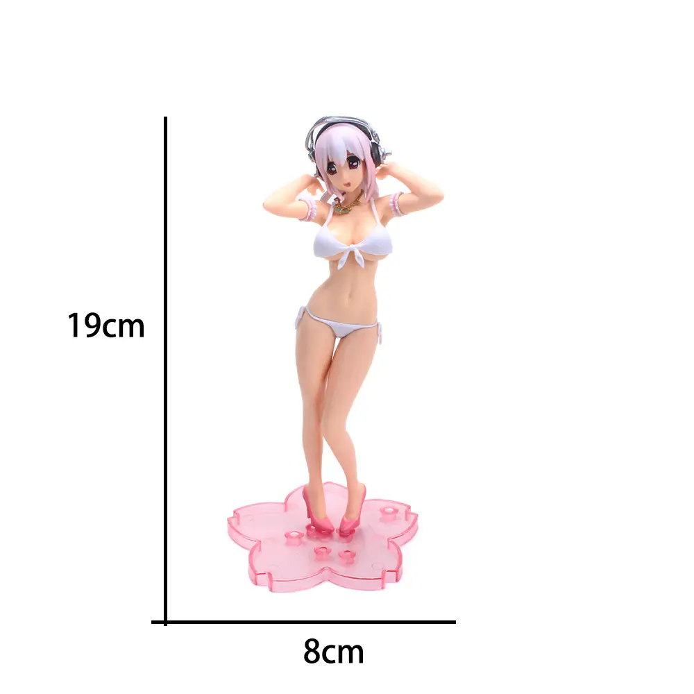 Hatsune Miku Anime Doll Pink Sakura Hatsune PVC Action Doll Sonoko Holding Rabbit Dome Girl Beautiful Girl Model Collection Toy
