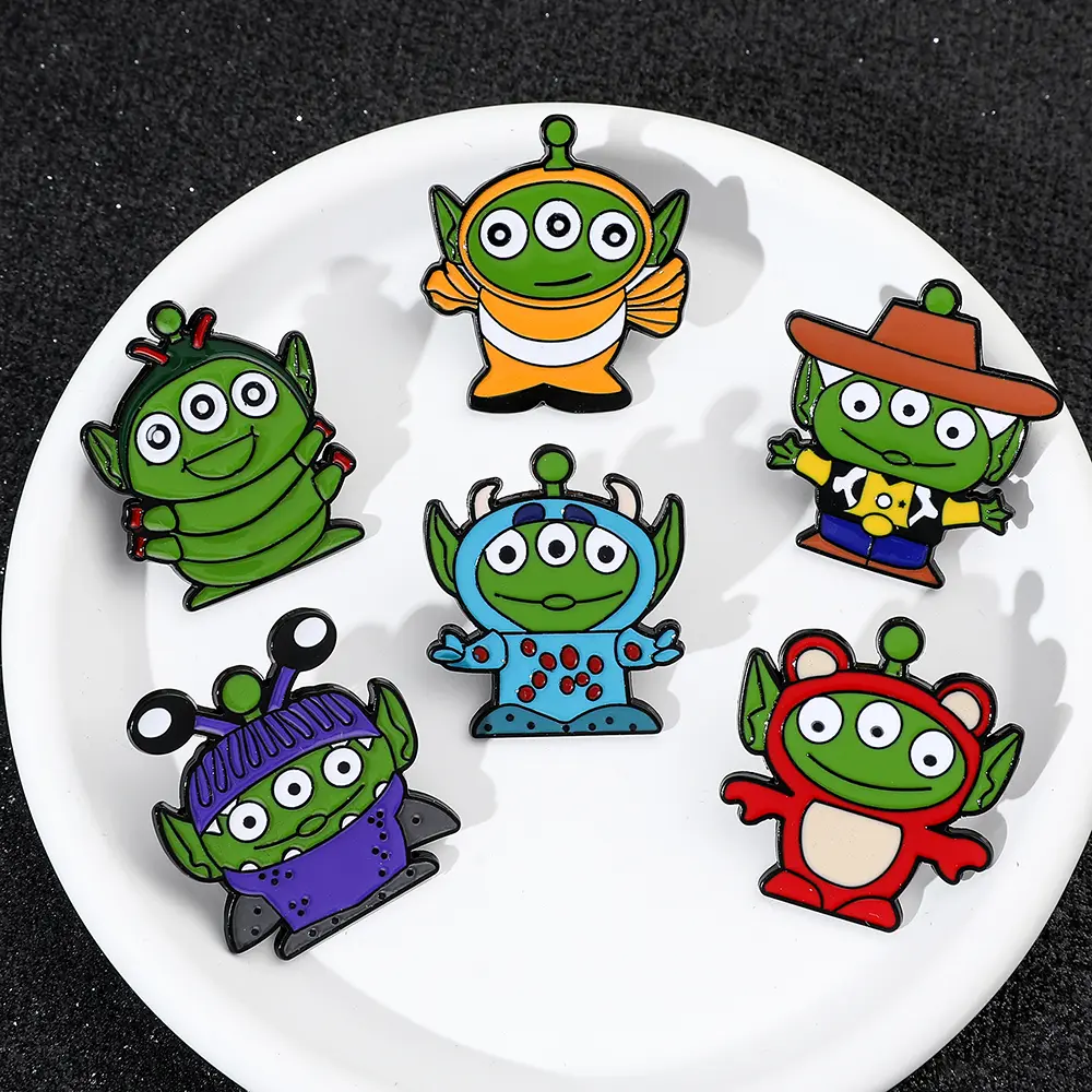 Disney Toy Story Aliens Enamel Pins Alien Brooch Cartoon Animal Badges Denim Lapel Pin Jewelry Gift for Best Friends