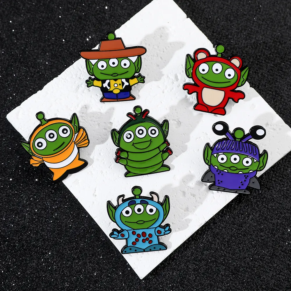 Disney Toy Story Aliens Enamel Pins Alien Brooch Cartoon Animal Badges Denim Lapel Pin Jewelry Gift for Best Friends