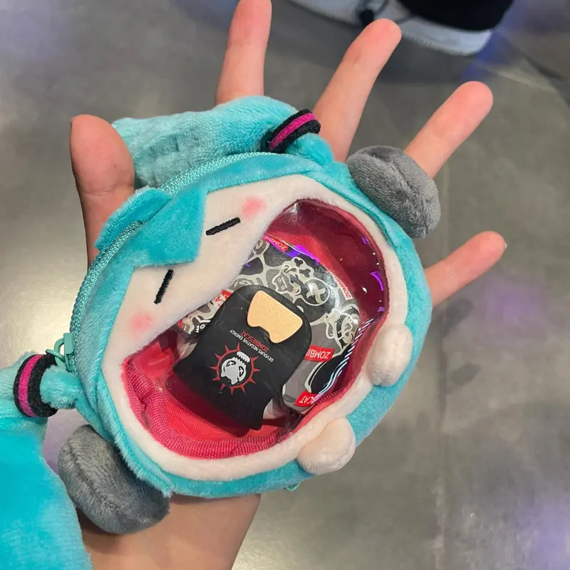 9cm Hatsune Miku Shoulder Cross Bag Anime Character Children's Mini Belt Earphone Bag Cute Transparent Change Storage Bag Gifts