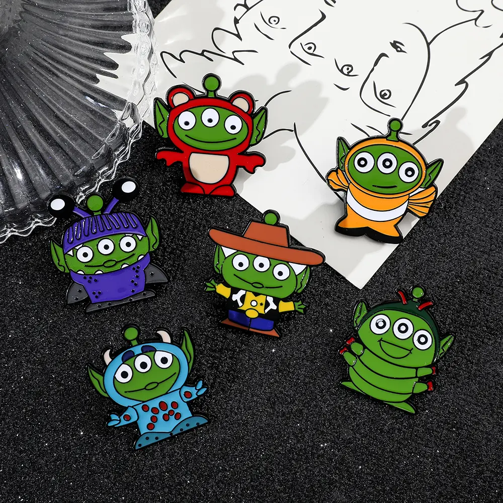 Disney Toy Story Aliens Enamel Pins Alien Brooch Cartoon Animal Badges Denim Lapel Pin Jewelry Gift for Best Friends