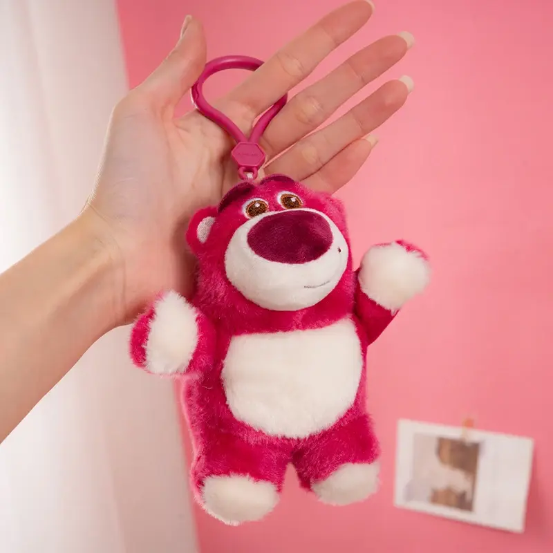 Plush Doll Pendant Cute Winnie The Pooh Toy Keyring Lotso Rex Dinosaur Toy Cartoon Character Bag Charm Soft Birthday Present