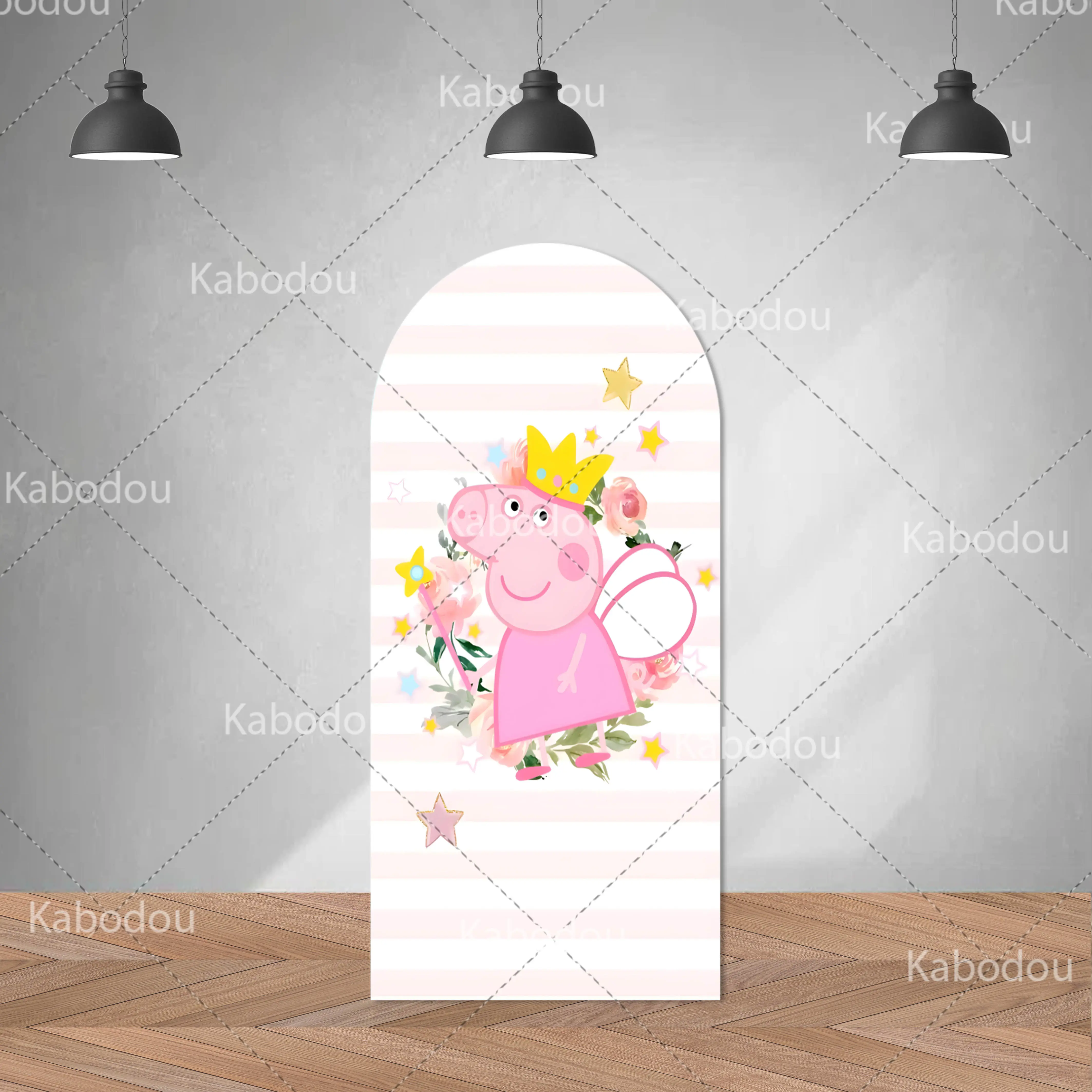 The Pig Bros Backdrop George Arch Cover Kid Birthday Party Cartoon Decoration Baby Shower Photography Background Booth