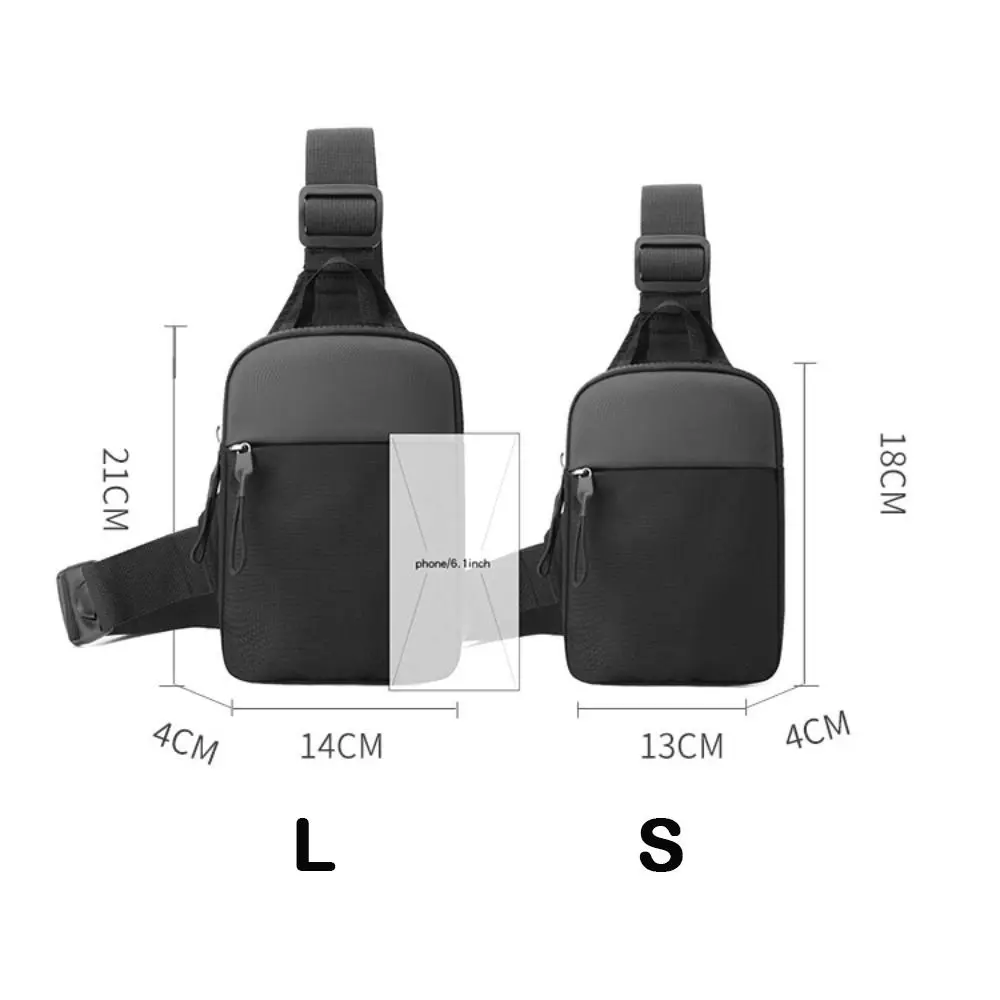 New Canvas Men's Chest Bag Sport Mini Shoulder Crossbody Bag Phone Handbag Cross Small Sling Pack