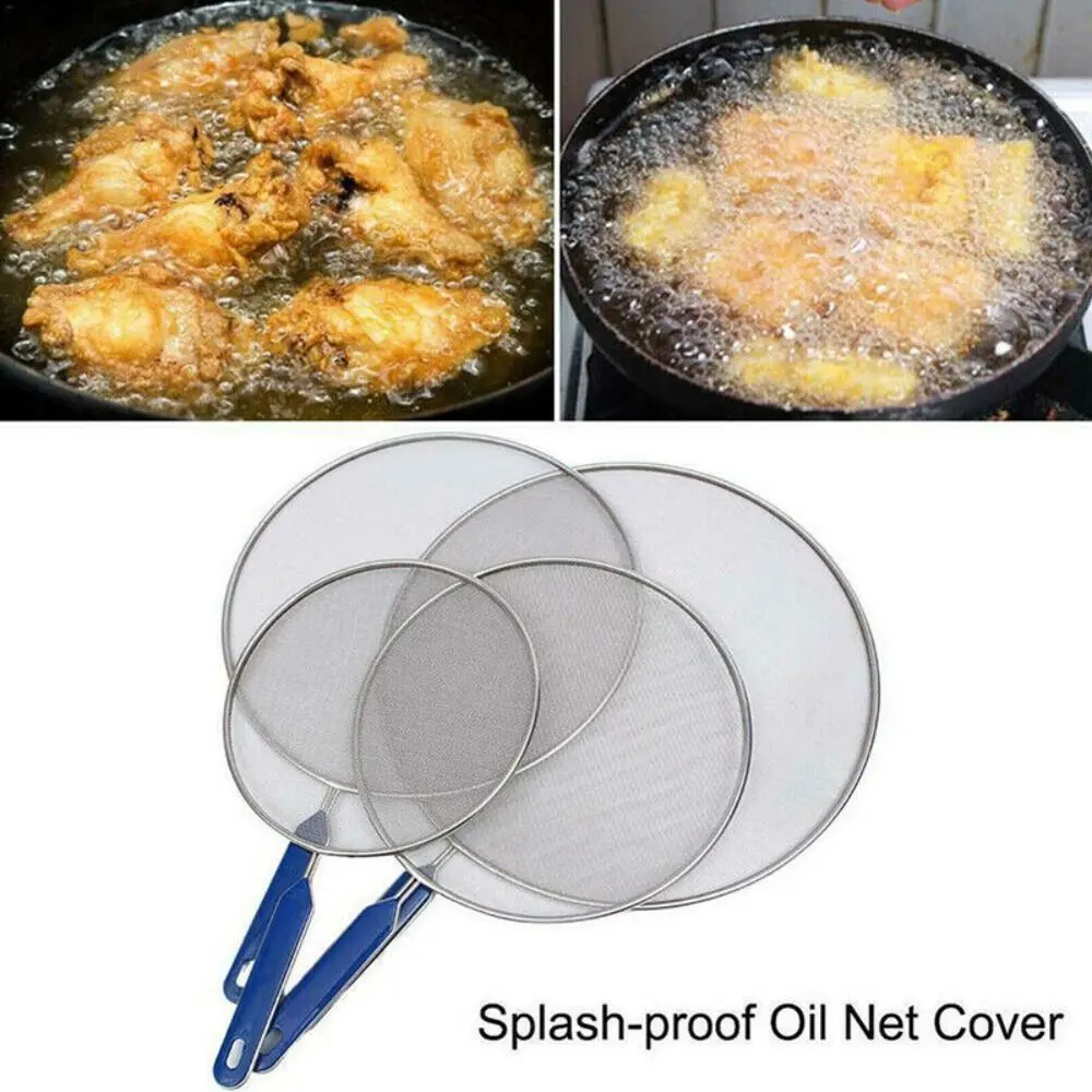 Grease Splatter Screen Guards Mesh Anti Splatter Guard Oil Net Splash Cover Pan Pot Frying Oil Cooking Cover Kitchen Tools