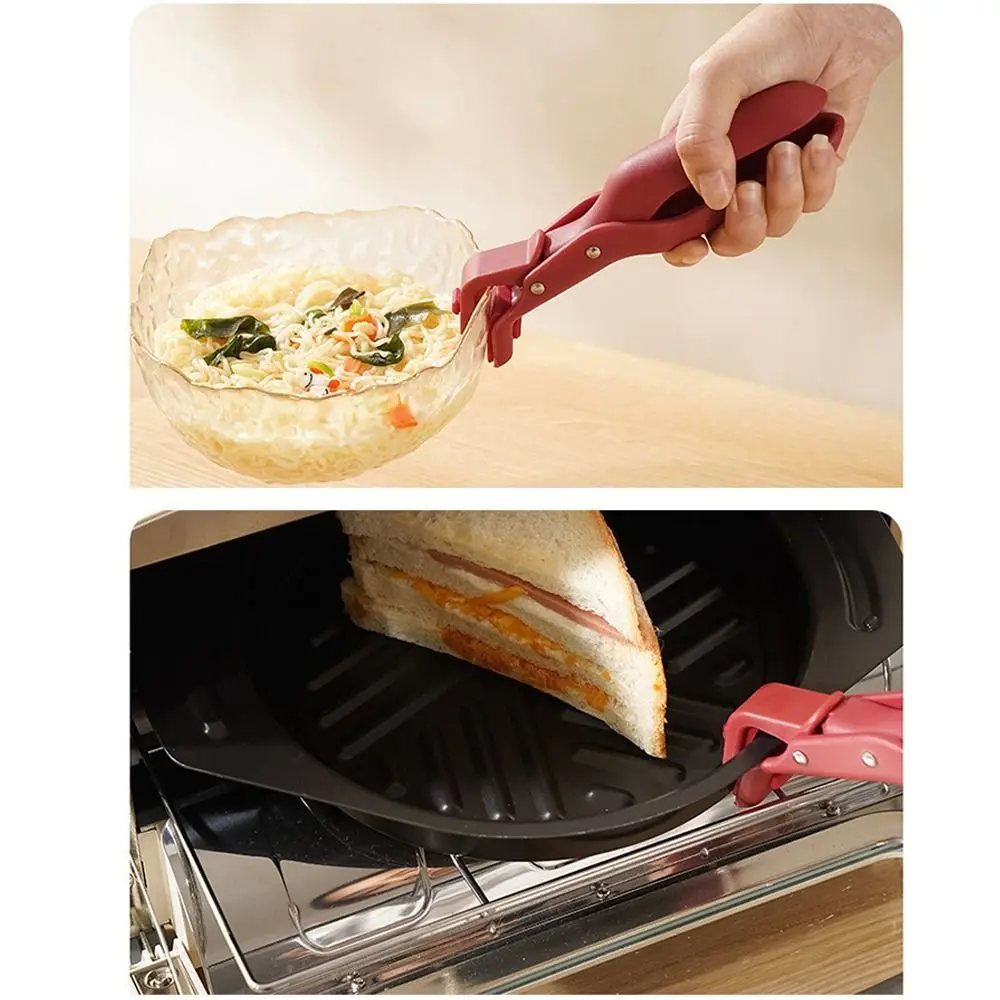 New Anti Scalding Clip Non-slip Silicone Meal Bowls Tongs Kitchen Bowl Clip Gripper Durable Pot Clips Kitchen Acessories