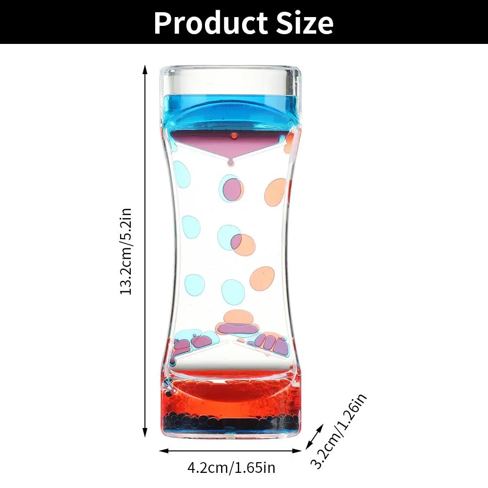 Double Color Oil Leak Hourglass Toys  Liquid Timer Dynamic Oil Drop Beautiful Waist Crafts Ornaments Home Decoration Gifts