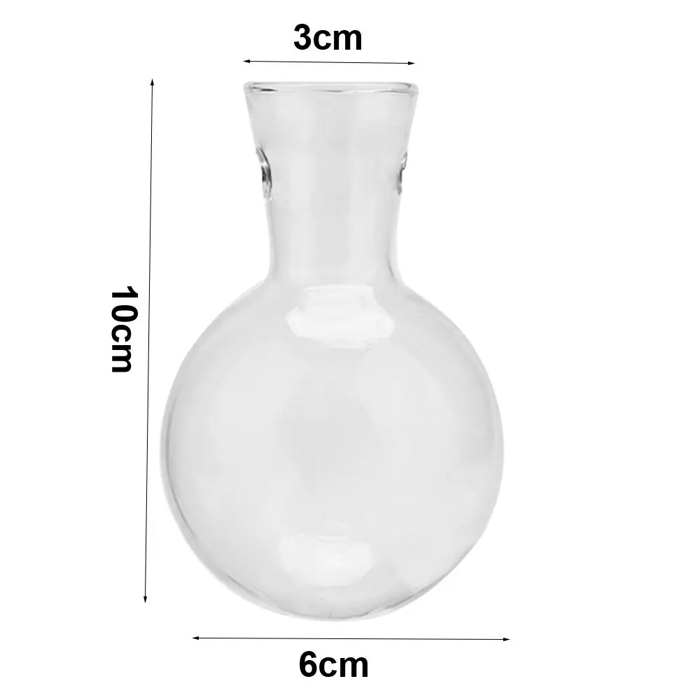 Hydroponic Plant Vases Glass Vase Vintage Bonsai Flower Pot Terrarium Tabletop Tray Wooden Frame Home Decor