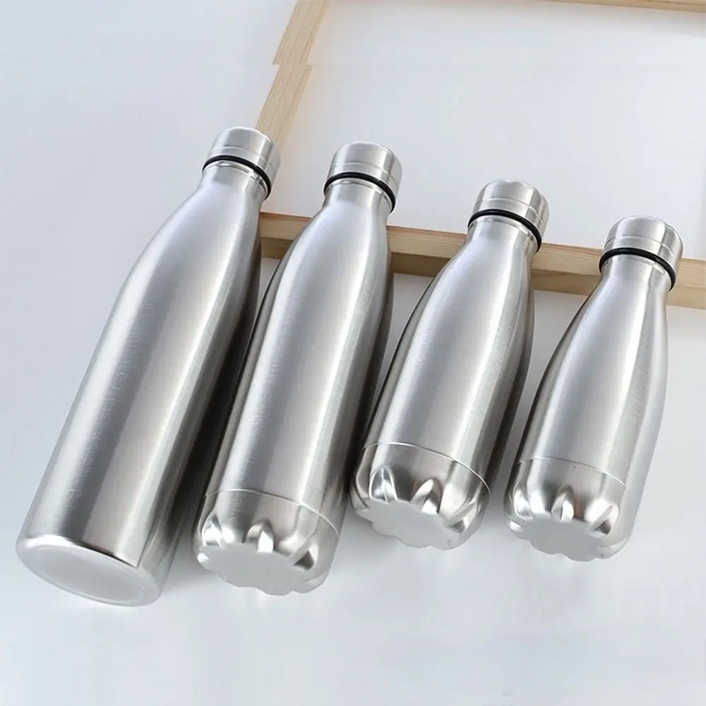 Stainless Steel Canteen Kettle Outdoor Camping Hiking Water Bottle Portable Large Capacity Cola Leakproof Drinking Bottle