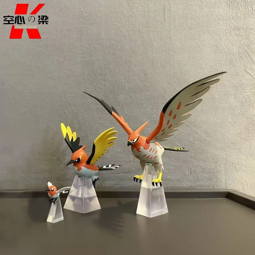 [1/20 Scale World] Little Finch and Rocket Finch and Darthawk Fletchling and Fletchinder and Talonflame Toy Figure Decoration