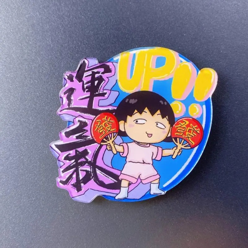 Chibi Maruko-Chan Pvc Acrylic Magnetic Refrigerator Sticker Message Board Decoration Children Magnetic Toys Dormitory Decoration