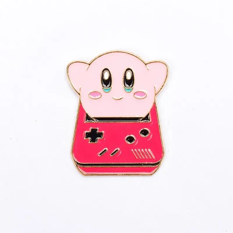 Kirby Brooch Pins Anime Backpack Badge Kawaii Funny Enamel Jewelry Decoration Girls Kid Lapel Pin Cute Decor Cartoon Accessories