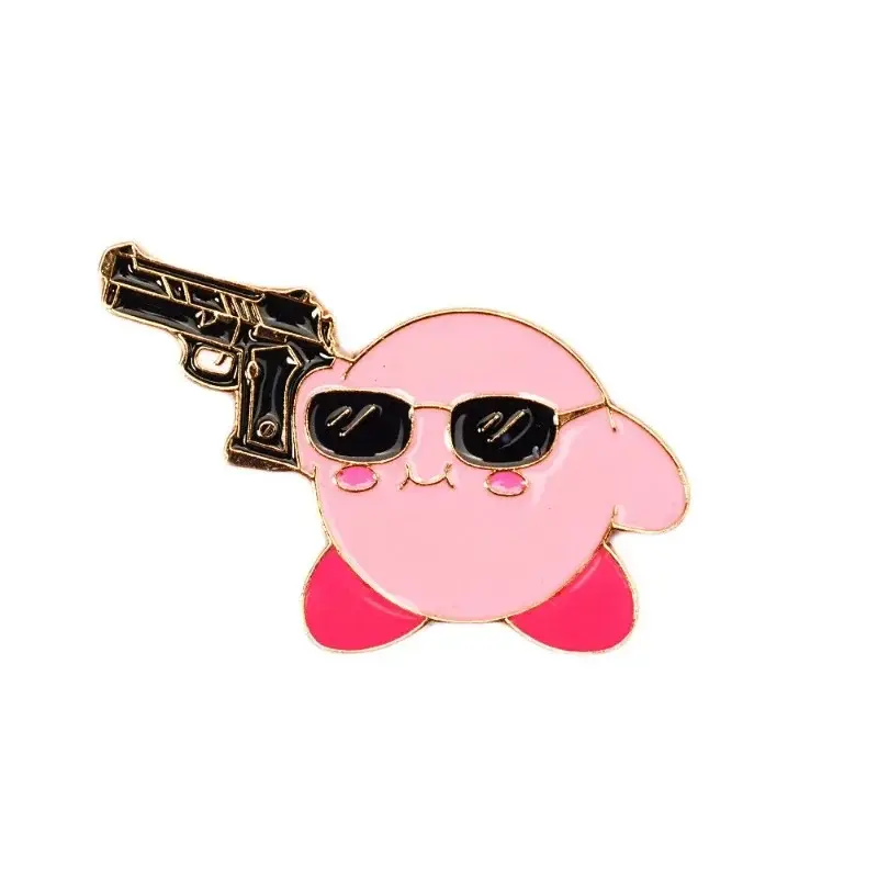 Kirby Brooch Pins Anime Backpack Badge Kawaii Funny Enamel Jewelry Decoration Girls Kid Lapel Pin Cute Decor Cartoon Accessories
