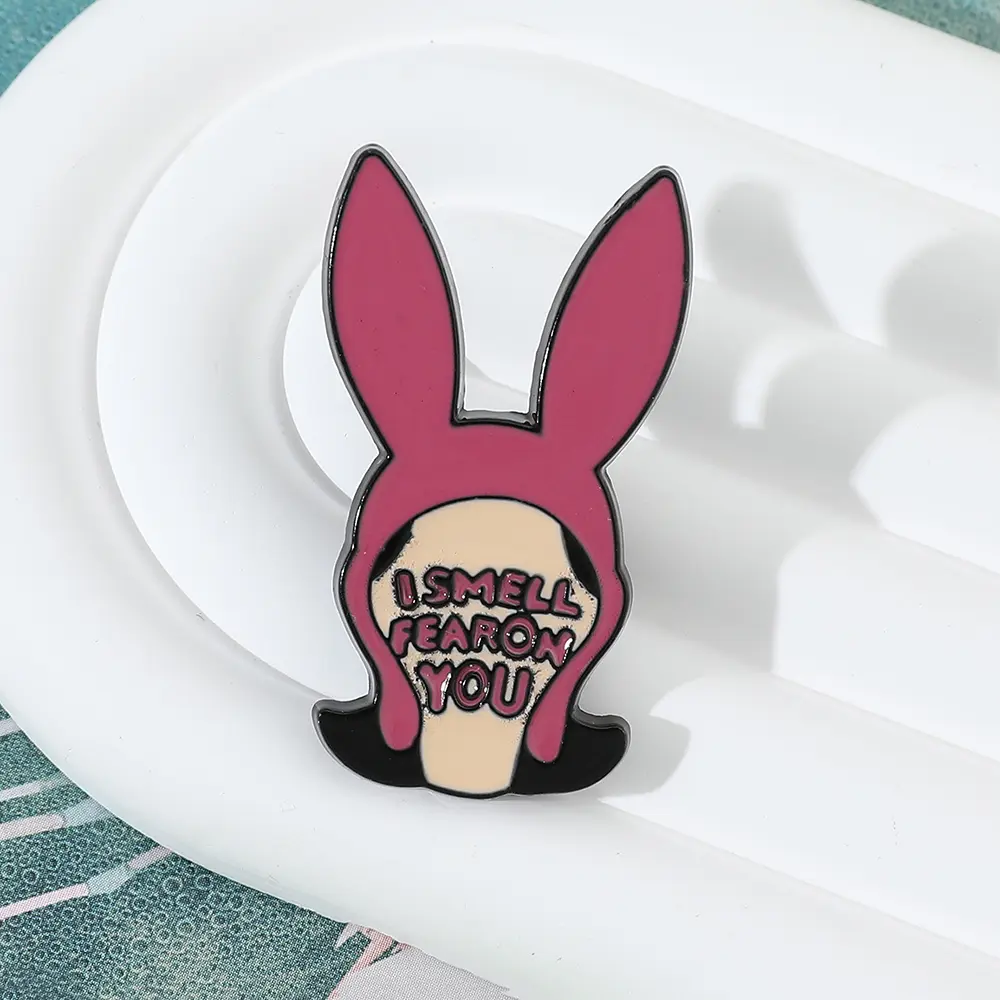 Comedy Anime TV Burger Rabbit Hard Enamel Pins Collect Cute Cartoon Brooches Backpack Collar Lapel Badge Jewelry Gifts Wholesale