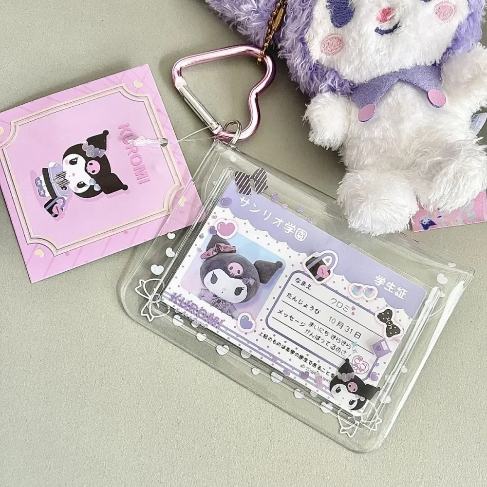 Cartoon Sanrio Kuromi Photocard Holder PVC Clear Photo Card ID Card Holder Bag School Stationery Kids Girls Gifts