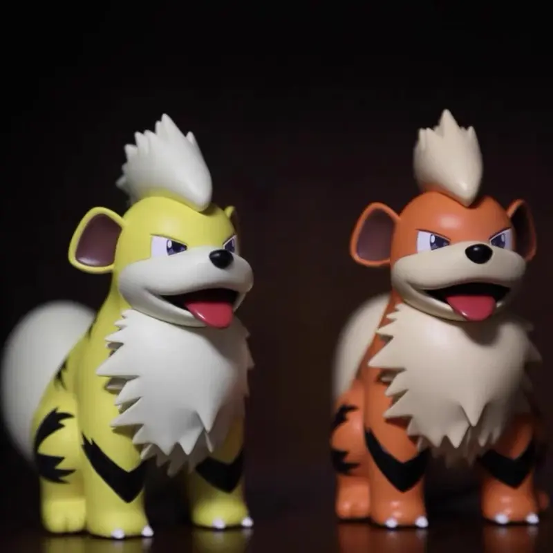 Arcanine And Growlithe Anime Figurine Model Kawaii Decoration Doll Children Toys Statue Collectible Ornament Boys Gifts