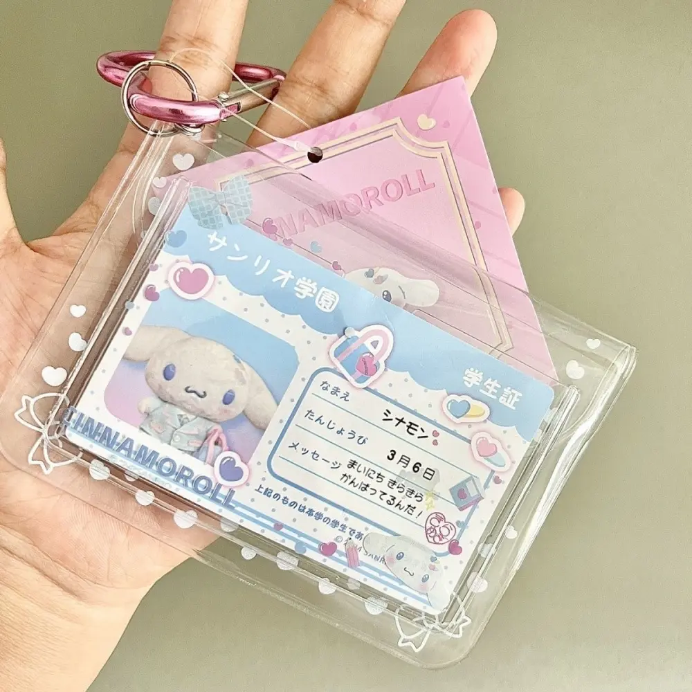 Cartoon Sanrio Kuromi Photocard Holder PVC Clear Photo Card ID Card Holder Bag School Stationery Kids Girls Gifts