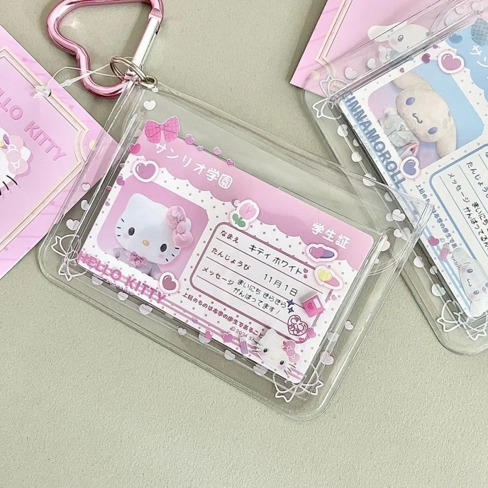 Cartoon Sanrio Kuromi Photocard Holder PVC Clear Photo Card ID Card Holder Bag School Stationery Kids Girls Gifts