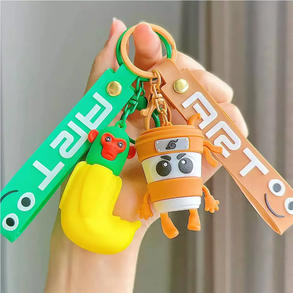 Italian Brainrot Keychain Tralalero Tralala Tung Tung Tung Sahur Ballerina Cappuccino Doll Keyrings Brain Rot Keychains Gifts