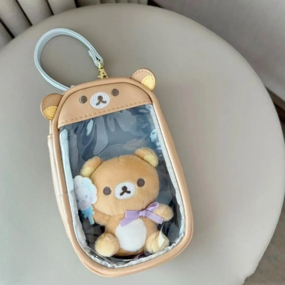 Rilakkuma PU material itabag Handheld storage bag cute Doll bag Pendant Cartoon Anime periphery a birthday present Holiday gifts