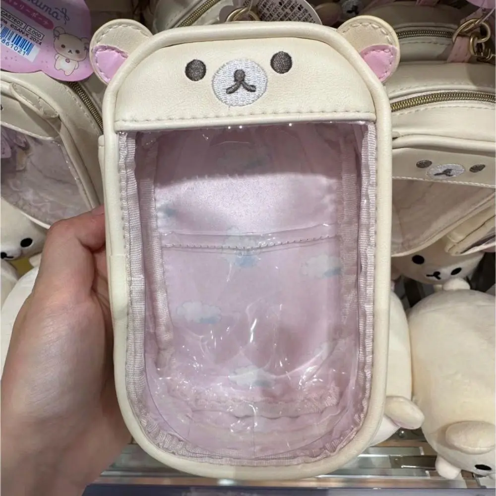 Rilakkuma PU material itabag Handheld storage bag cute Doll bag Pendant Cartoon Anime periphery a birthday present Holiday gifts
