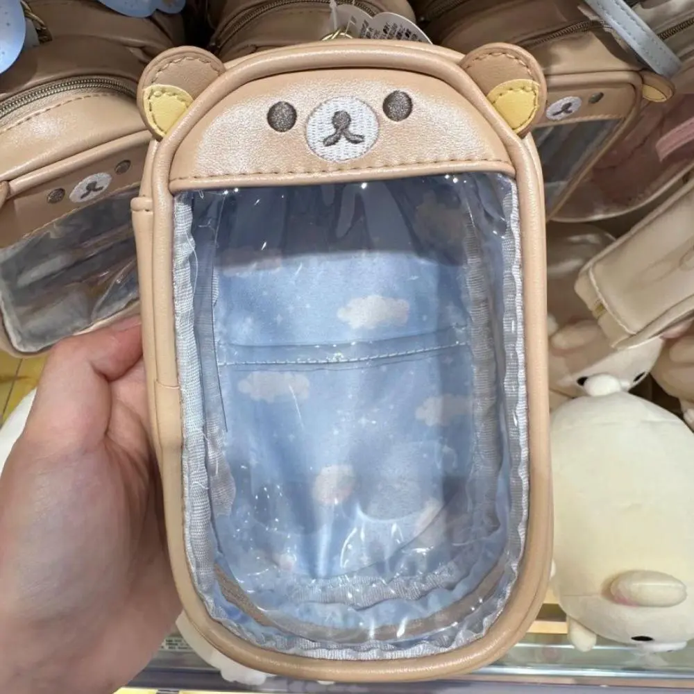 Rilakkuma PU material itabag Handheld storage bag cute Doll bag Pendant Cartoon Anime periphery a birthday present Holiday gifts