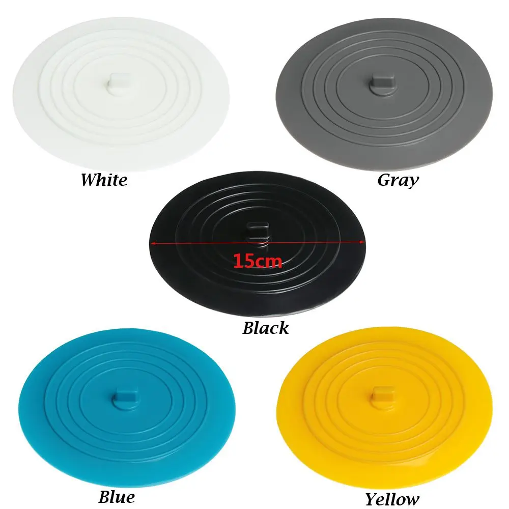 15cm Large Silicone Drain Cover Water Sink Plug Kitchen Sink Bathtub Hair Stopper Bathroom Leakage-proof Plug Bathroom Supplies