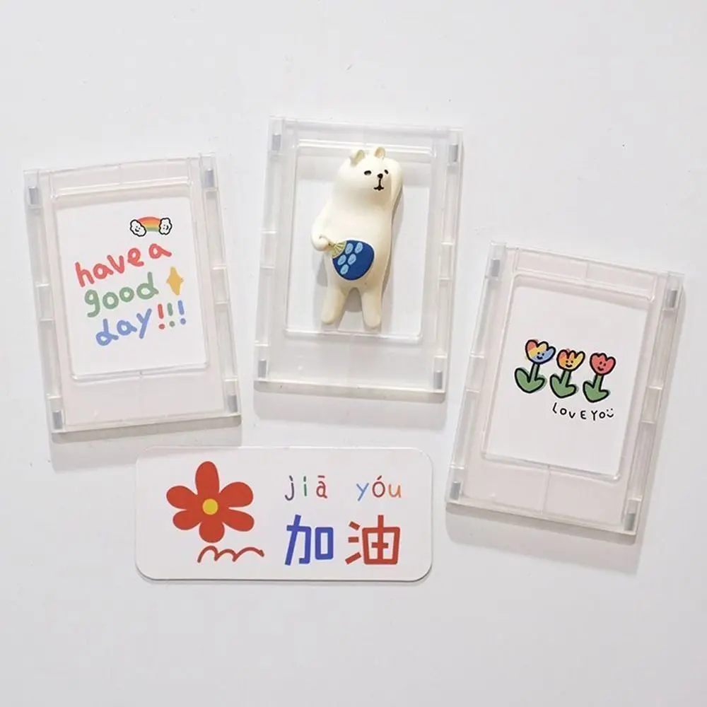 3-Inch Photo Frame Magnet Design Polaroid Photo Frame Mini Acrylic Magnetic Picture Frame Transparent Acrylic Card Display Stand