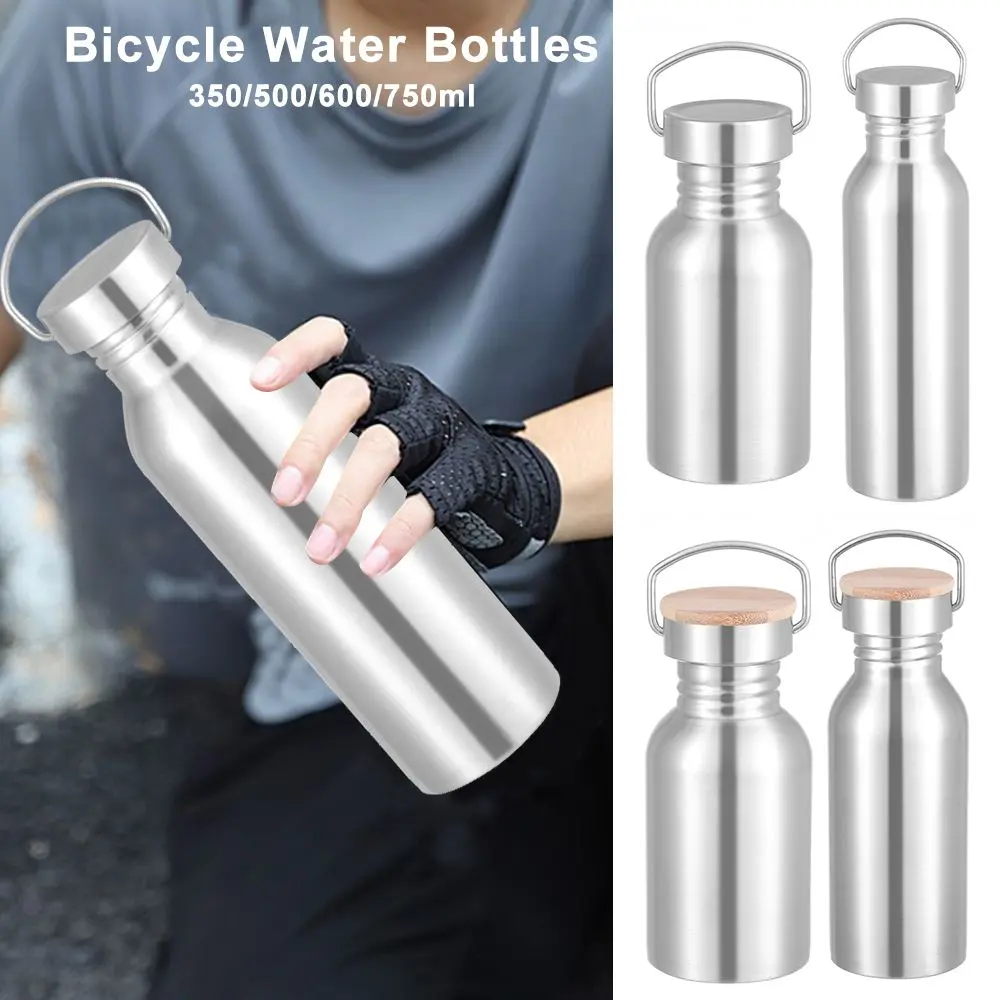Stainless Steel Bicycle Water Bottle Sports Fitness Single Walled Vacuum Insulated Metal Flask