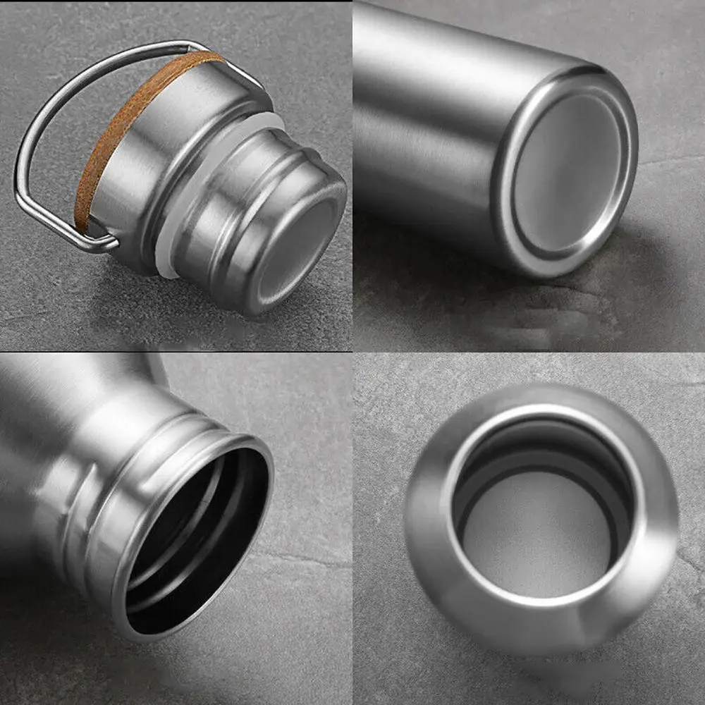 Stainless Steel Bicycle Water Bottle Sports Fitness Single Walled Vacuum Insulated Metal Flask